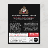 Poop Emoji, Septic Company, Septic Engineer Advert Flyer (Voorkant)