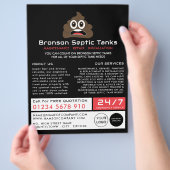 Poop Emoji, Septic Company, Septic Engineer Advert Flyer (Hand)