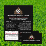 Poop Emoji, Septic Company, Septic Engineer Advert Flyer<br><div class="desc">Poop Emoji,  Septic Company,  Septic Engineer Adverteren brochures door de Visitekaartje winkel.</div>