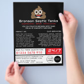 Poop Emoji, Septic Company, Septic Engineer Advert Flyer (Hand)