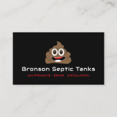 Poop Emoji, Septic Company, Septic Engineer Visitekaartje (Voorkant)
