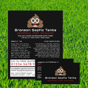 Poop Emoji, Septic Company, Septic Engineer Visitekaartje
