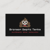 Poop Emoji, Septic Company, Septic Engineer Visitekaartje (Voorkant)