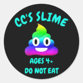 Poop Emoji Slime Jar Label (Voorkant)