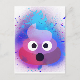 Poop Emoji Spray Paint Art Briefkaart