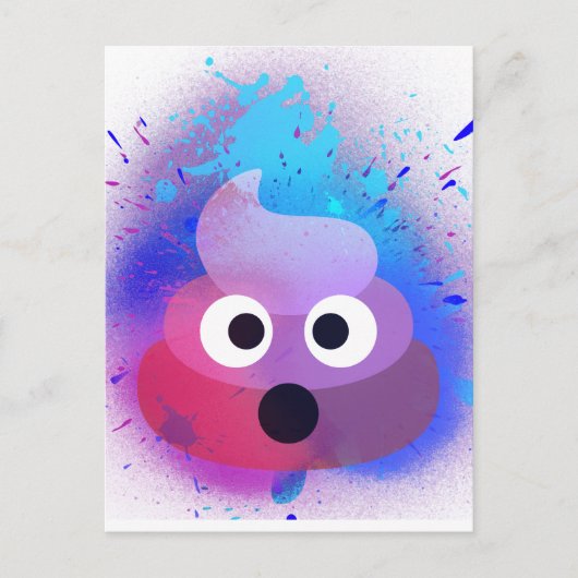Poop Emoji Spray Paint Art Briefkaart (Voorkant)