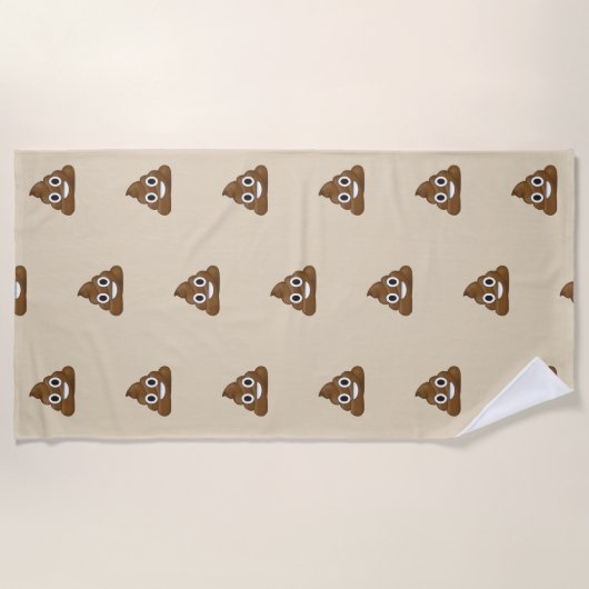 Poop Emoji Strandlaken (Voorkant)