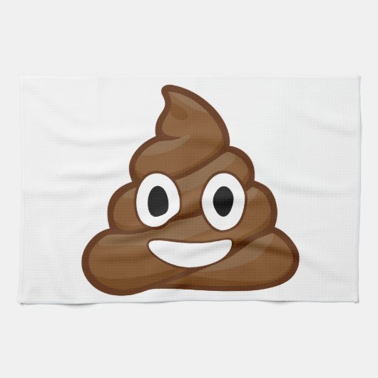 poop emoji theedoek (Horizontaal)
