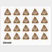 Poop emoji vierkante sticker (Vel)