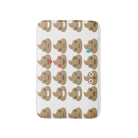 poop emojis badbadkamer badmat (Voorkant Verticaal)