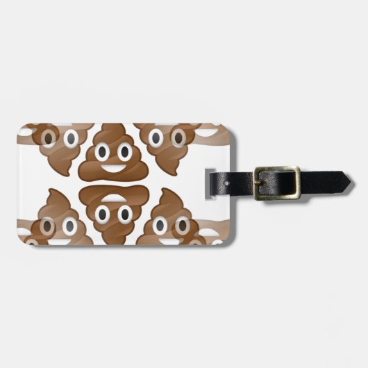 poop emojis bagagelabel (Voorkant horizontaal)