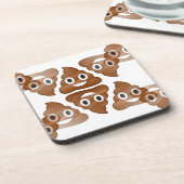 poop emojis bier onderzetter (Linkerzijde)