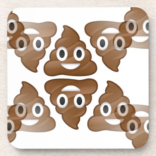 poop emojis bier onderzetter (Voorkant)