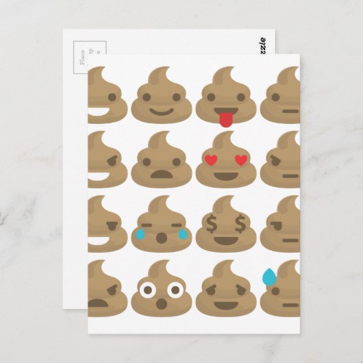 poop emojis briefkaart (Voorkant / Achterkant)