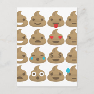 poop emojis briefkaart