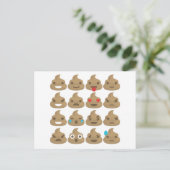 poop emojis briefkaart (Staand voorkant)