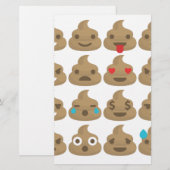poop emojis briefpapier (Voorkant / Achterkant)