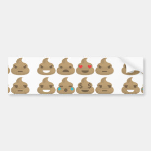 poop emojis bumpersticker