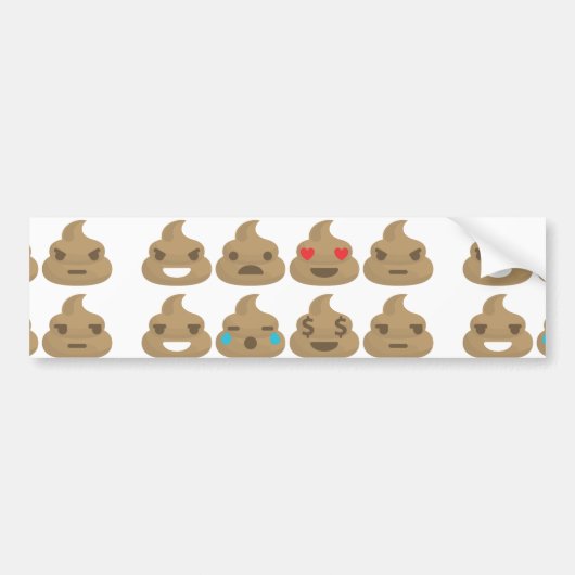 poop emojis bumpersticker (Voorkant)