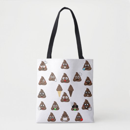 Poop Emojis Galore Canvas tas (Voorkant)