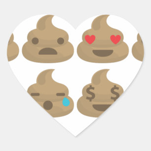 poop emojis hart sticker