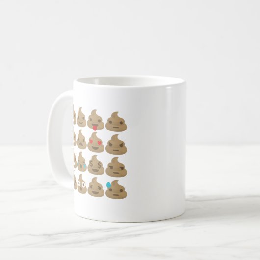 poop emojis koffiemok (Voorkant links)