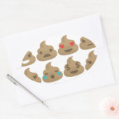 poop emojis ovale sticker (Envelop)