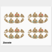 poop emojis ovale sticker (Vel)