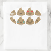 poop emojis ovale sticker (Tas)