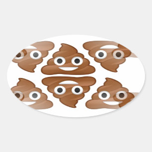 poop emojis ovale sticker