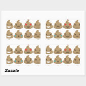 poop emojis rechthoekige sticker (Vel)