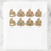 poop emojis rechthoekige sticker (Tas)