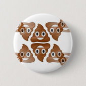 poop emojis ronde button 5,7 cm (Voorkant)