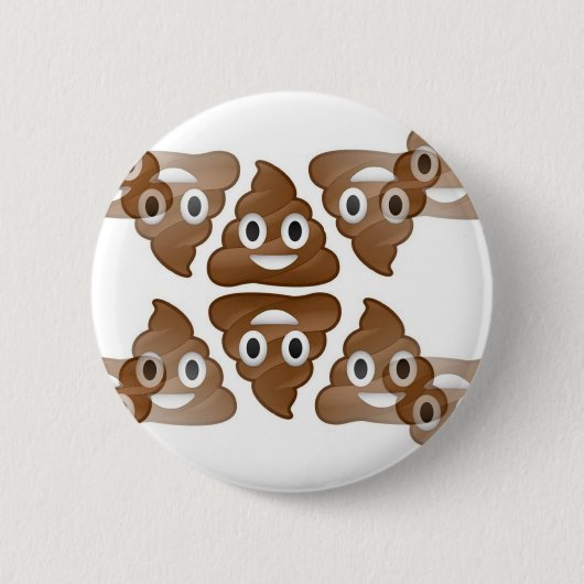 poop emojis ronde button 5,7 cm (Voorkant)