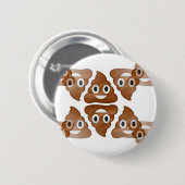 poop emojis ronde button 5,7 cm (Voorkant /achterkant)