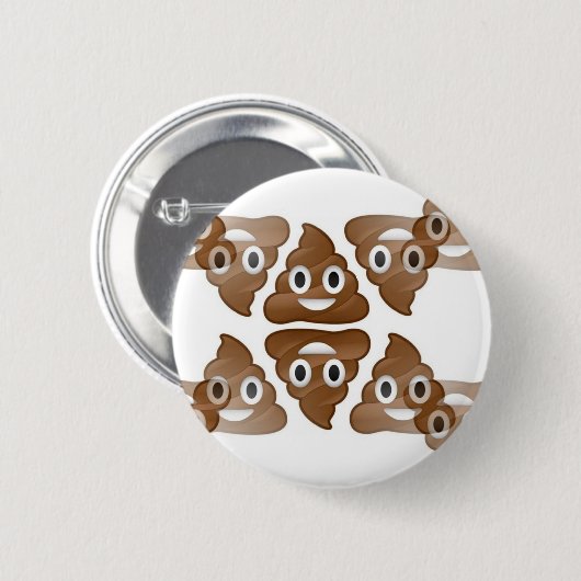 poop emojis ronde button 5,7 cm (Voorkant /achterkant)