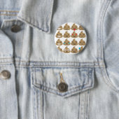 poop emojis ronde button 5,7 cm (In situ)