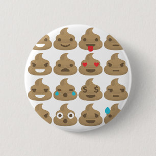 poop emojis ronde button 5,7 cm