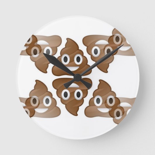 poop emojis ronde klok (Voorkant)
