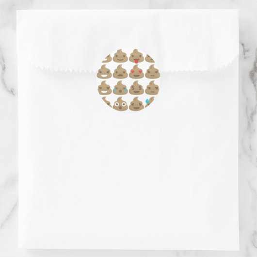 poop emojis ronde sticker (Tas)