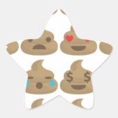 poop emojis ster sticker (Voorkant)