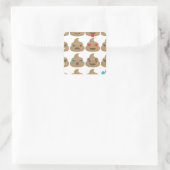 poop emojis vierkante sticker (Tas)