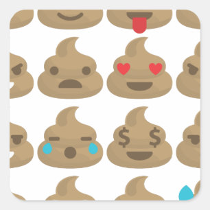poop emojis vierkante sticker