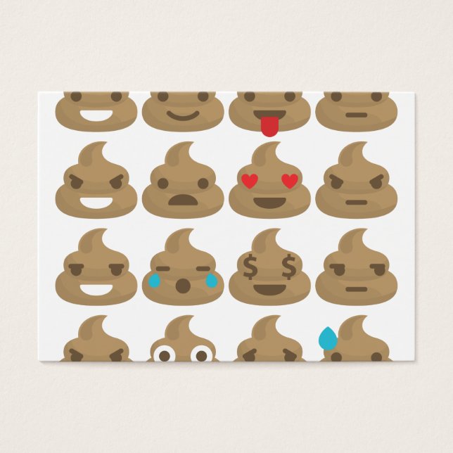 poop emojis visitekaartjes (Voorkant)
