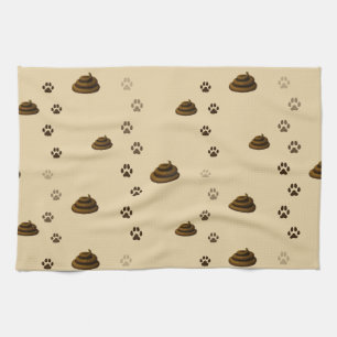 Poop- en Pawprinters Betere Dierenvrienden van mes Theedoek