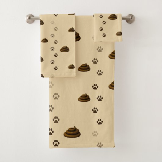 Poop- en Pawprinters Dierenvriend van berichtenpak Bad Handdoek (Insitu)