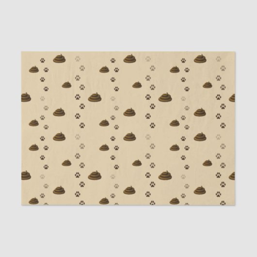 Poop- en Pawprinters Dierenvriend van berichtenpak Tissuepapier (Voorkant)