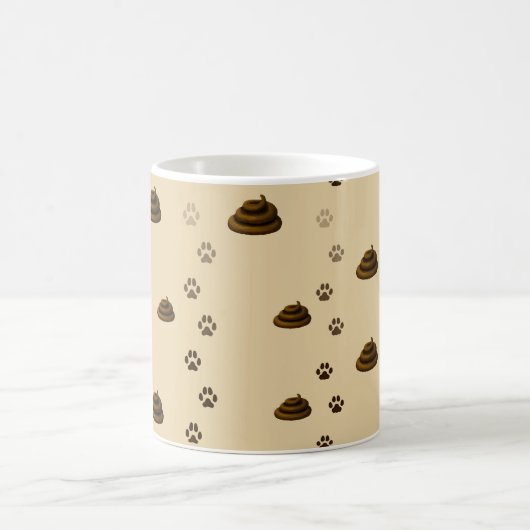 Poop- en Pawprinters Dierenvrienden voor berichten Koffiemok (Center)