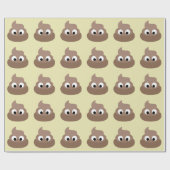POOP FUNNY Birthday WRAPPING PAPER Cadeaupapier (Vlak)