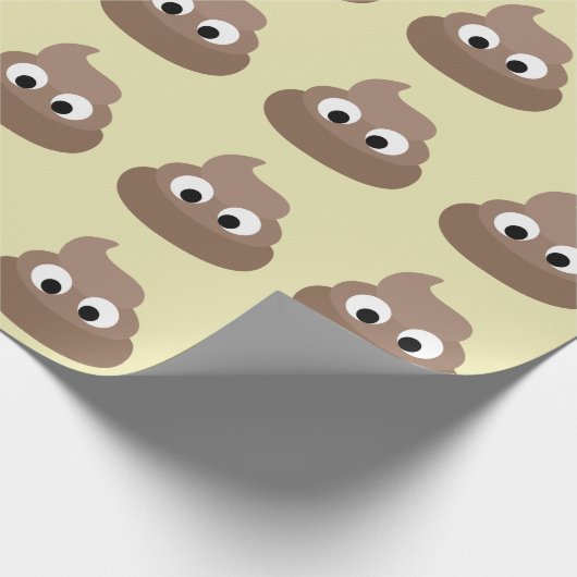 POOP FUNNY Birthday WRAPPING PAPER Cadeaupapier (Hoek)